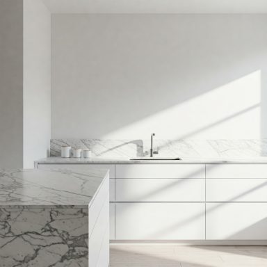 Una cocina de elegancia sutil, donde hemos aplicado un presupuesto inteligente con materiales nobles como mármol, granito ...